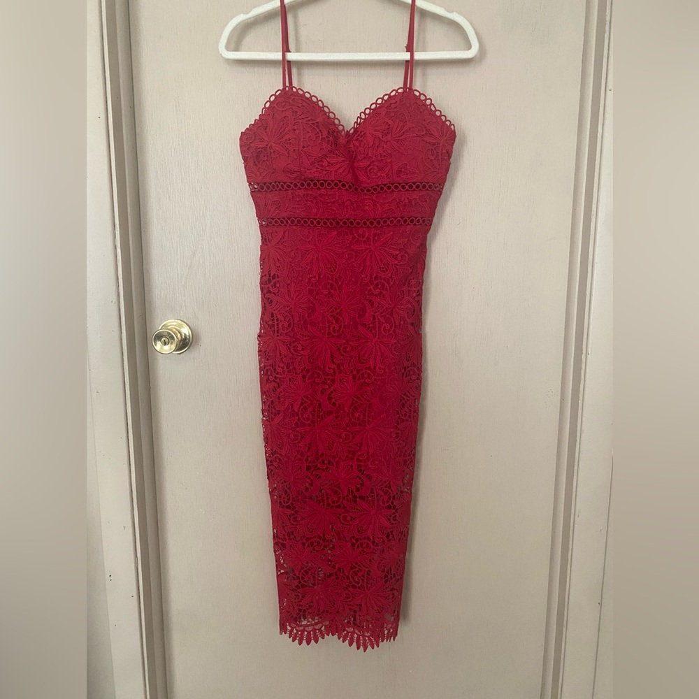 NWOT Red Lace Dress